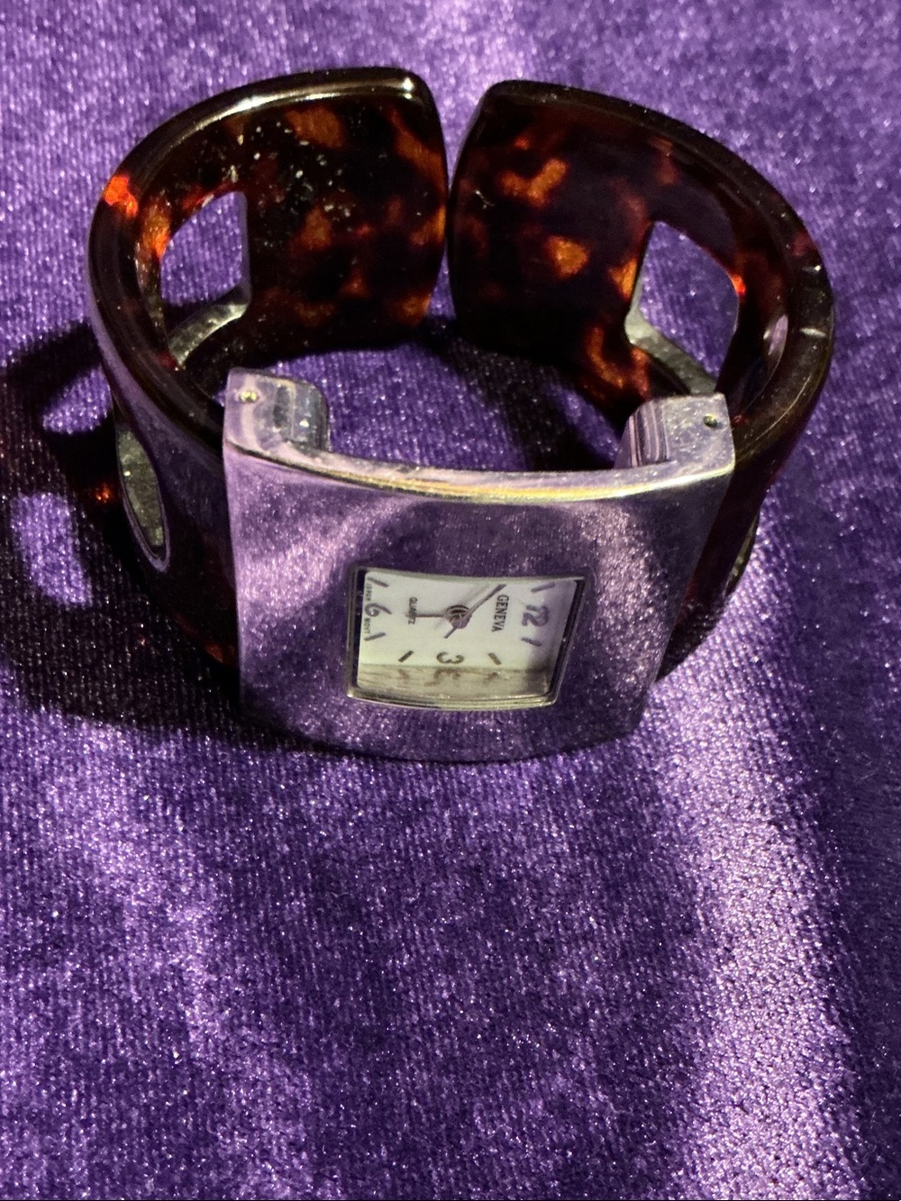 Tortoiseshell Cuff Smartwatch - Unbranded Brown Fashion Wearable